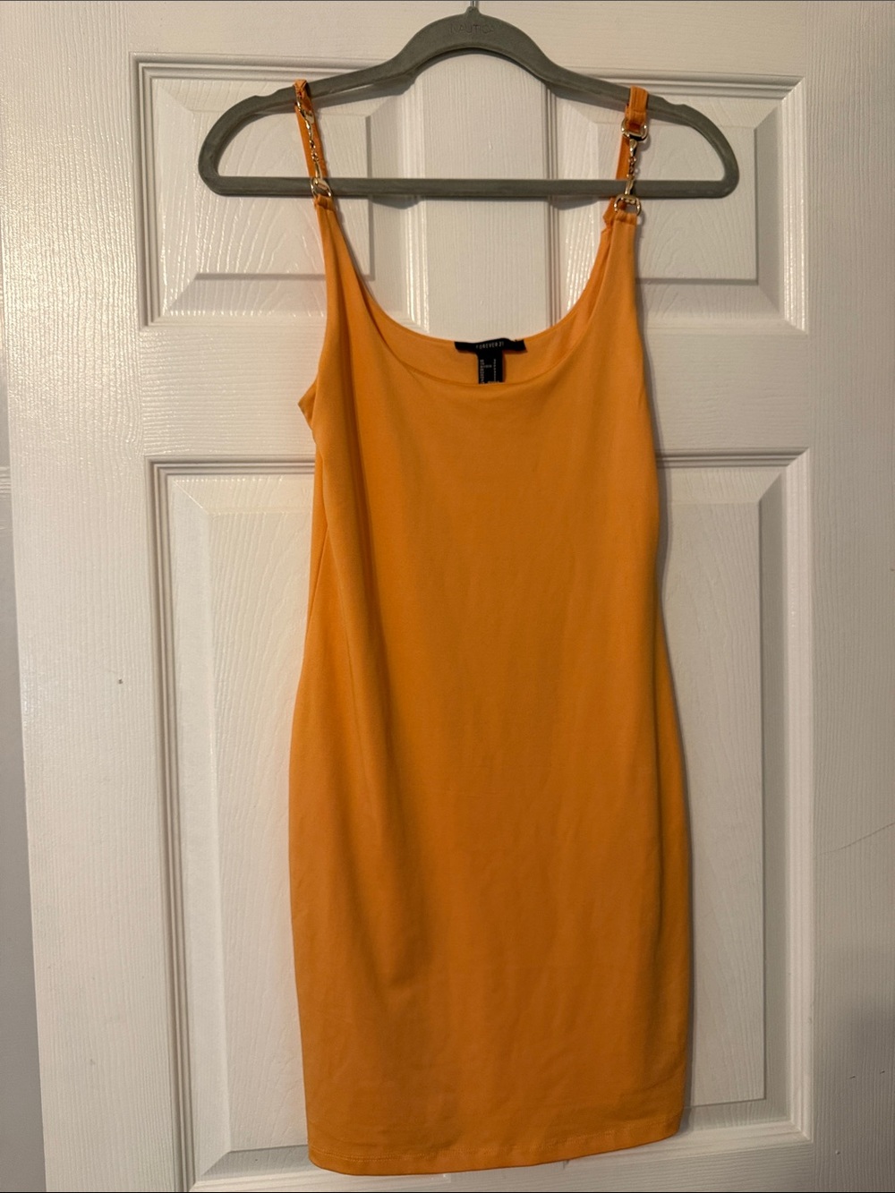 Forever 21 Orange Scoop Neck Dress